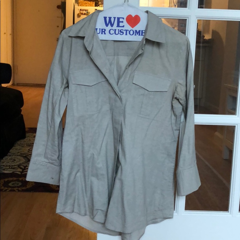 Theory cotton button down